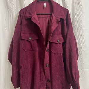 Zenana Outfitters Corduroy Jacket/Shirt-